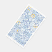 Blauwe tegels, Italiaans geïnspireerd Servet (Hoek)