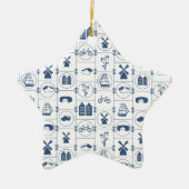 Blauwe tegels keramisch ornament (Voorkant)
