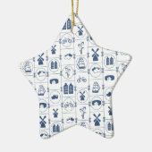 Blauwe tegels keramisch ornament (Links)