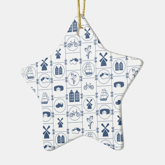 Blauwe tegels keramisch ornament (Links)