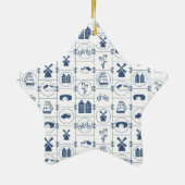 Blauwe tegels keramisch ornament (Achterkant)