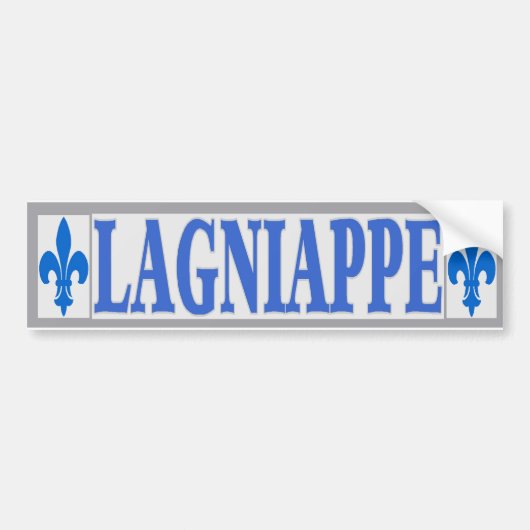 Blauwe Tegels Lagniappe Bumpersticker (Voorkant)