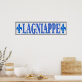 Blauwe Tegels Lagniappe Poster (Keuken)