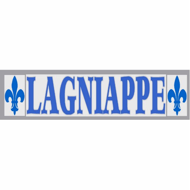 Blauwe Tegels Lagniappe Staand Fotobeeldje (Voorkant)