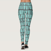 Blauwe tegels leggings (Achterkant)
