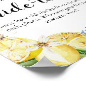 Blauwe Tegels Lemon Hoe oud was het bruidsdouchebo Poster (Hoek)