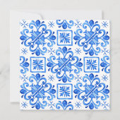 Blauwe Tegels Lemons Bougainvillea Middellandse Ze Kaart (Achterkant)