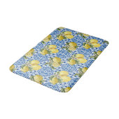 Blauwe tegels mediterraan citroenpatroon badmat (Gekanteld)