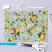 Blauwe Tegels Mediterraan Patroon Tissuepapier (Craft)