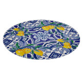 Blauwe tegels, mediterrane tegels, majolica snijplank (Hoek)