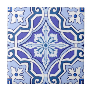 Blauwe tegels, mediterrane tegels, majolica tegeltje