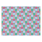 Blauwe tegels, mozaïek, majolica, citroen, tafelkleed (Voorkant (Horizontaal))