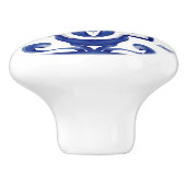 Blauwe tegels, mozaïek, majolica, keramische knop (Zijkant)