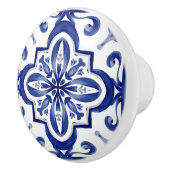 Blauwe tegels, mozaïek, majolica, keramische knop (Rechts)