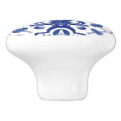 Blauwe tegels, mozaïek, majolica, keramische knop (Zijkant)