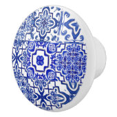 Blauwe tegels, mozaïek, majolica, keramische knop (Rechts)