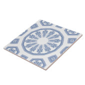 Blauwe tegels, mozaïek, majolica, tegeltje (Zijkant)