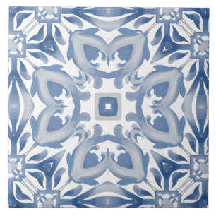 Blauwe tegels, mozaïek, majolica, tegeltje