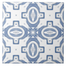 Blauwe tegels, mozaïek, majolica,