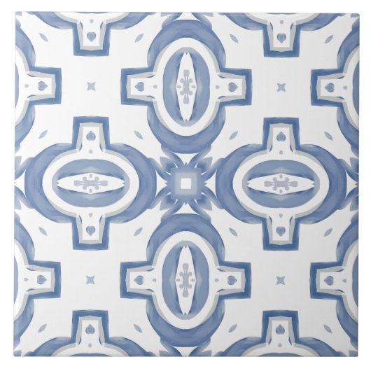 Blauwe tegels, mozaïek, majolica, tegeltje (Voorkant)