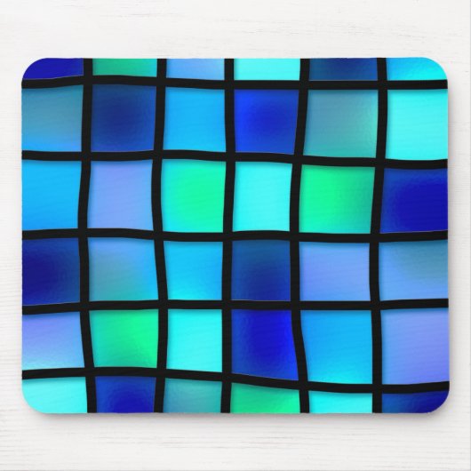 Blauwe tegels muismat (Voorkant)