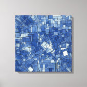 Blauwe Tegels op vierkant canvas Afdruk (Voorkant)