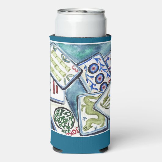 Blauwe tegels seltzer blikjeskoeler (Seltzer Achterkant)