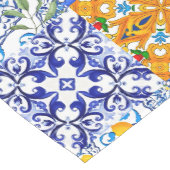 Blauwe tegels, Siciliaans, majolica, mozaïekkunst, Medium Tafelloper (Hoek)