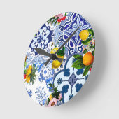 Blauwe tegels, Siciliaans, majolica, mozaïekkunst, Ronde Klok (Hoek)