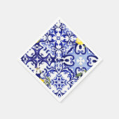 Blauwe tegels, Siciliaans, majolica, mozaïekkunst, Servet (Hoek)