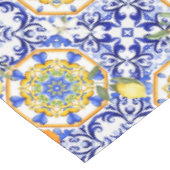Blauwe tegels, Siciliaans, majolica, mozaïekkunst, Tafelkleed (Gekanteld)