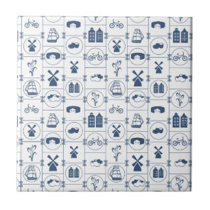 Blauwe tegels tegeltje