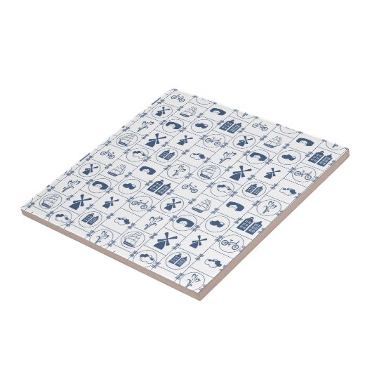 Blauwe tegels tegeltje (Zijkant)