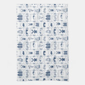 Blauwe tegels theedoek (Verticaal)