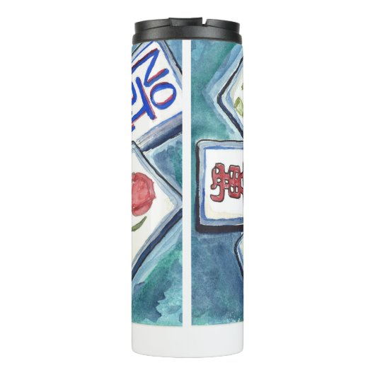 Blauwe tegels thermosbeker (Achterkant)