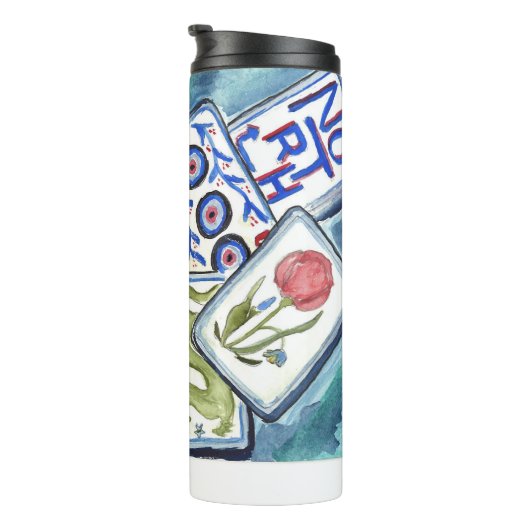 Blauwe tegels thermosbeker (Geroteerd rechts)