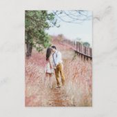 Blauwe tegels trouwgegevens QR-fotokaart Informatiekaartje (Achterkant)