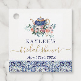 Blauwe tegels Vrijgezellenfeest Bedankjes Labels