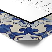 Blauwe Tegels Zitkaart Poster (Hoek)