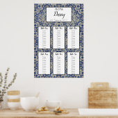 Blauwe Tegels Zitkaart Poster (Keuken)