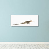 Blauwe tegu - Tupinambis merianae Canvas Afdruk (Insitu (Houten vloer))