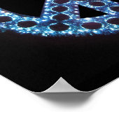 blauwe tekencanvas afdrukken poster (Hoek)