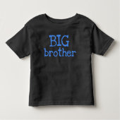 Blauwe Tekst BIG Brother Kinder Shirts (Voorkant)
