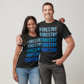 Blauwe Tekst Bosbouw T-shirt (Unisex)