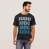 Blauwe Tekst Judo T-shirt (Voorkant volledig)