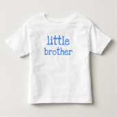 Blauwe tekst Kleine broeder Kinder Shirts (Voorkant)