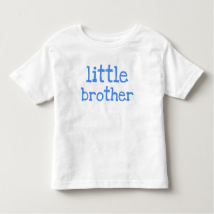 Blauwe tekst Kleine broeder Kinder Shirts
