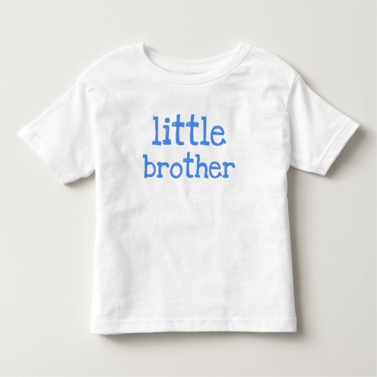 Blauwe tekst Kleine broeder Kinder Shirts (Voorkant)