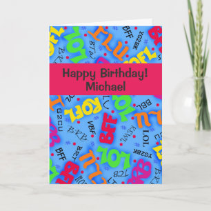 Blauwe tekst Kunstsymbolen Afkortingen Aangepast Kaart