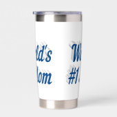 Blauwe tekst mam zee geïsoleerde drinkbeker (Rechts)